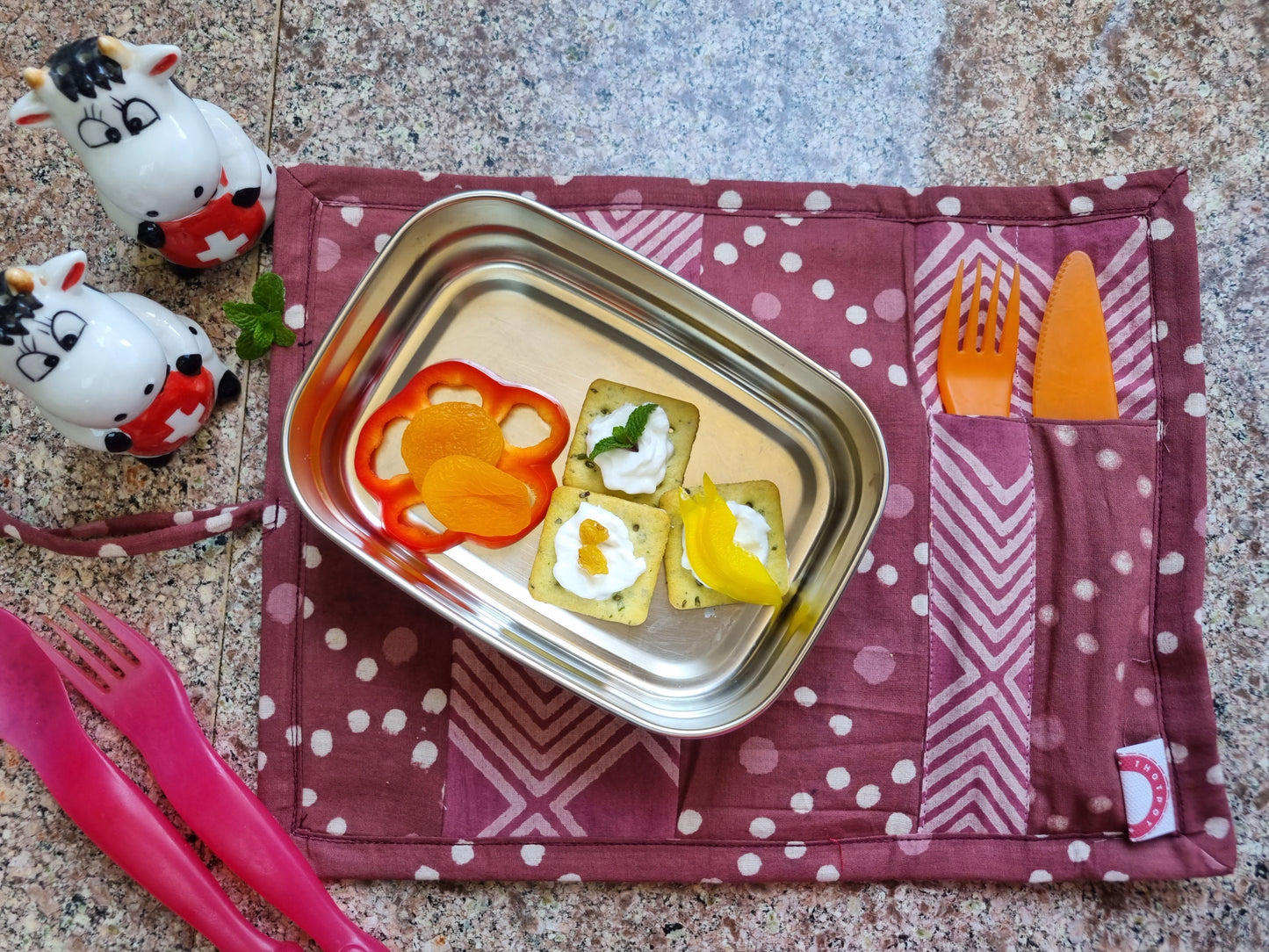 Roll up Table Mat and Cutlery case